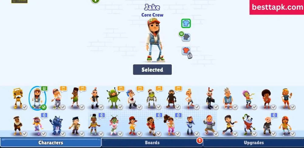 Characters Customization used in Subway Surfers game