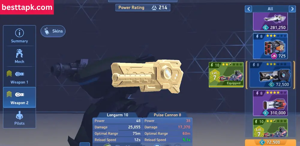 Unique Weapons in This Mech Arena Game