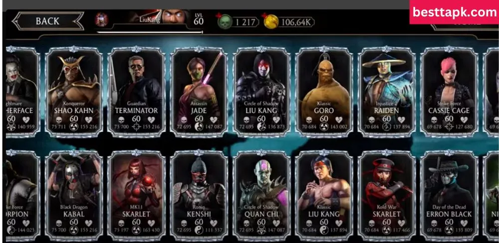 Many  Characters are in Mortal Kombat Game
