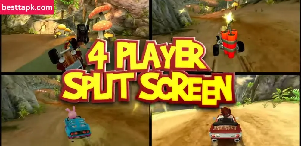 Various Trucks and multiple players play this game