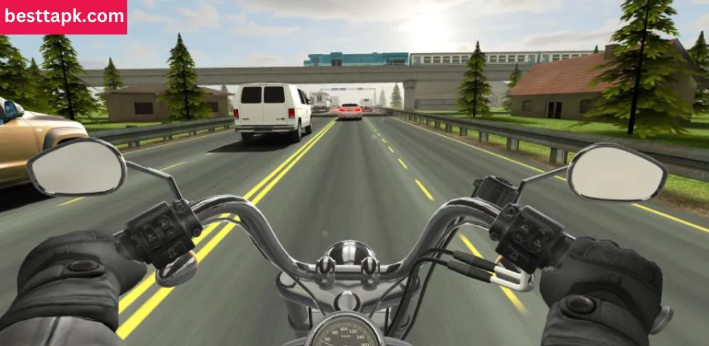 Traffic Rider Mod Apk First-Person Camera View