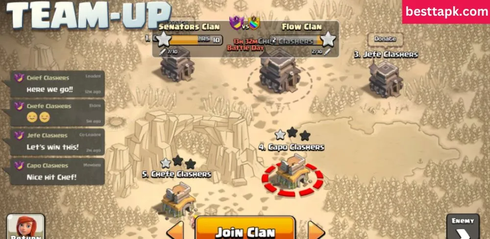 You can create your Player versus Player battles in Clash of Clans Mod Apk