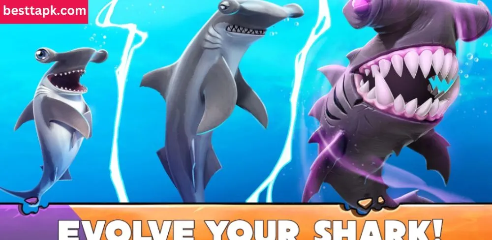 Evolve Your Shark in Hungry Shark Evolution Mod Apk