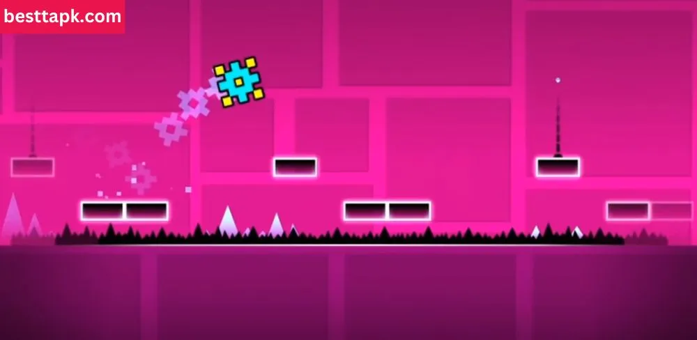 Player can Jump, dodge, and fly in Geometry Dash Mod Apk