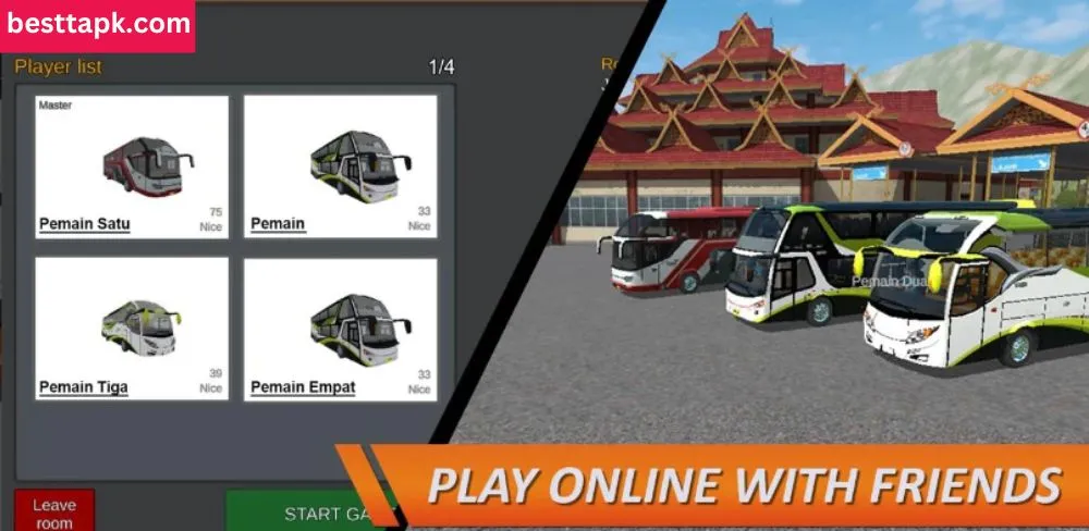 Players can play Bus Simulation Indonesia Mod Apk Online