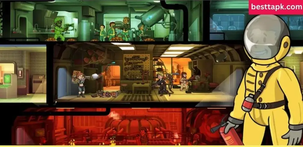 All the rooms are unlocked in Fallout Shelter Mod Apk